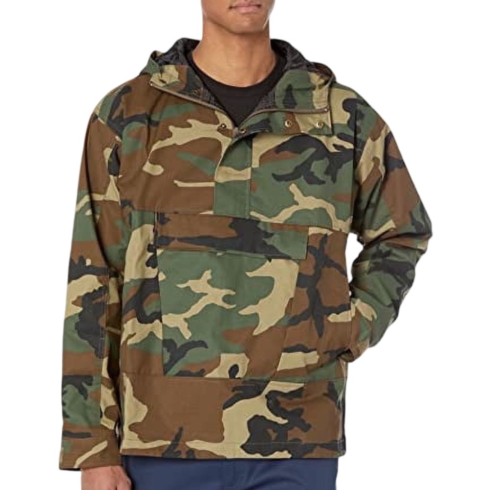 Herschel Men's Voyage Anarok Woodland Camouflage Hooded Jacket Size Medium